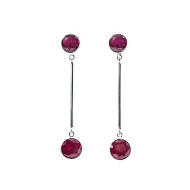 Minimalist Ruby Earrings