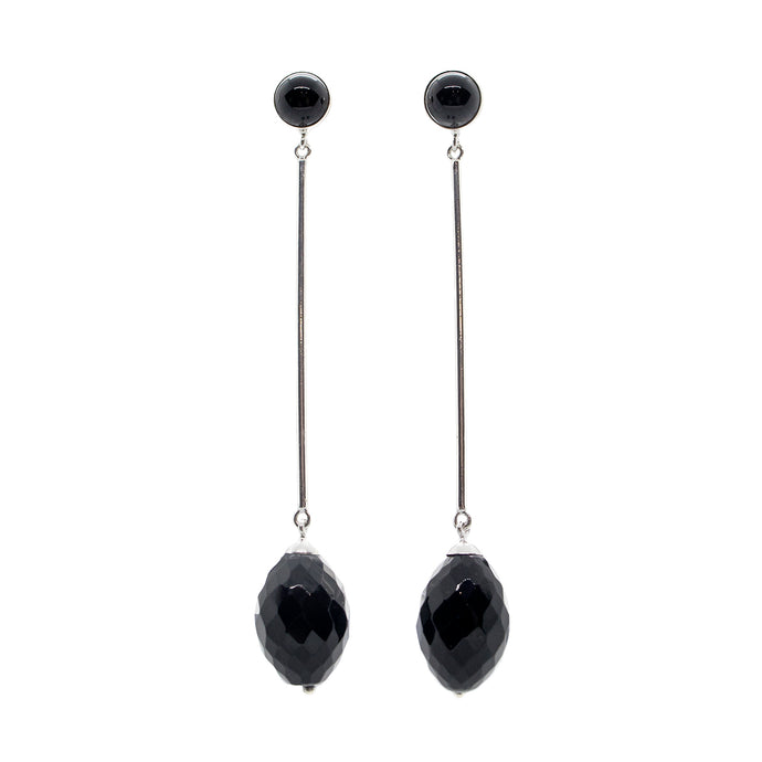 Minimalist Onyx Earrings