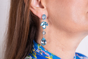 Glamorous Blue Topaz Earrings