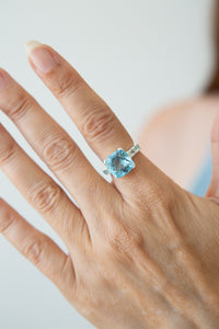 Delicate Blue Topaz Ring