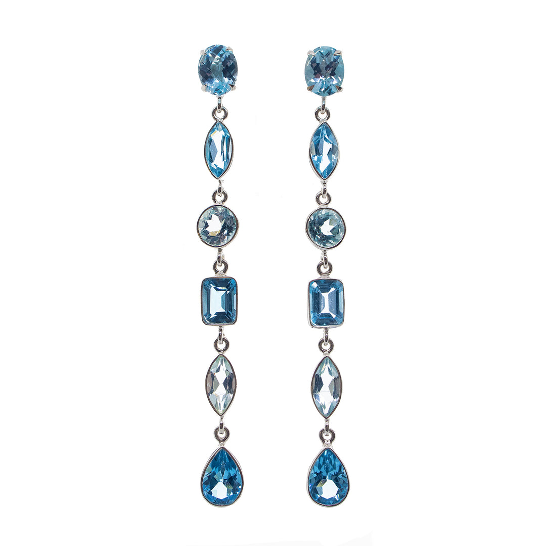 Tutti Frutti Blue topaz earrings