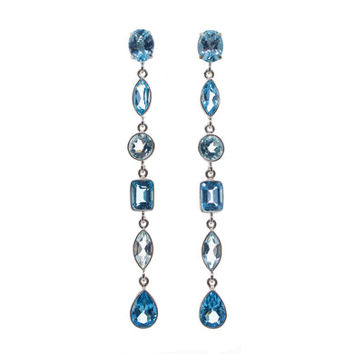 Tutti Frutti Blue topaz earrings